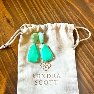 Kendra Scott Turquoise Green Stone Earrings. These are gorgeous